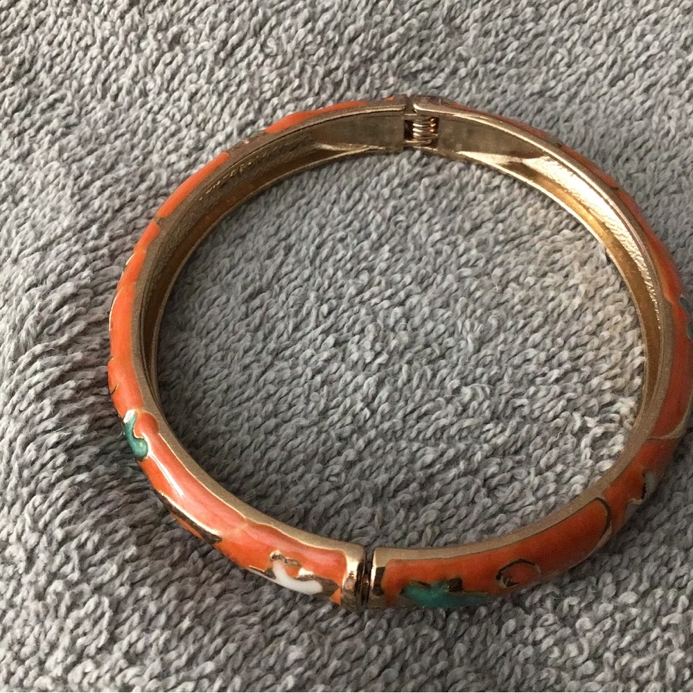 Orange bangle bracelet